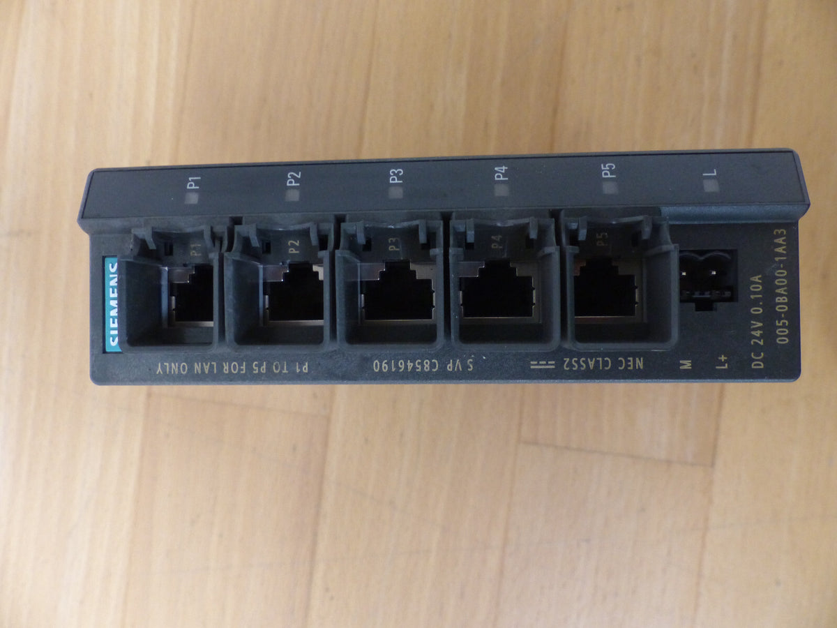 SIEMENS SIMATIC NET INDUSTRIAL ETHERNET SWITCH SCALANCE X005 1P 6GK5005-0BA00-1A