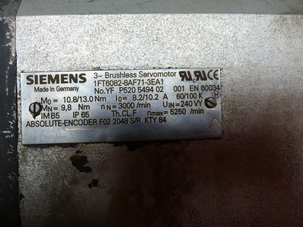 Siemens Servomotor 1FT6082-8AF71-3EA1  s.Bilder
