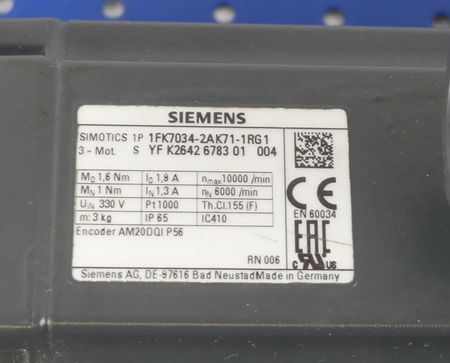 SIEMENS 1FK7034-2AK71-1RG1