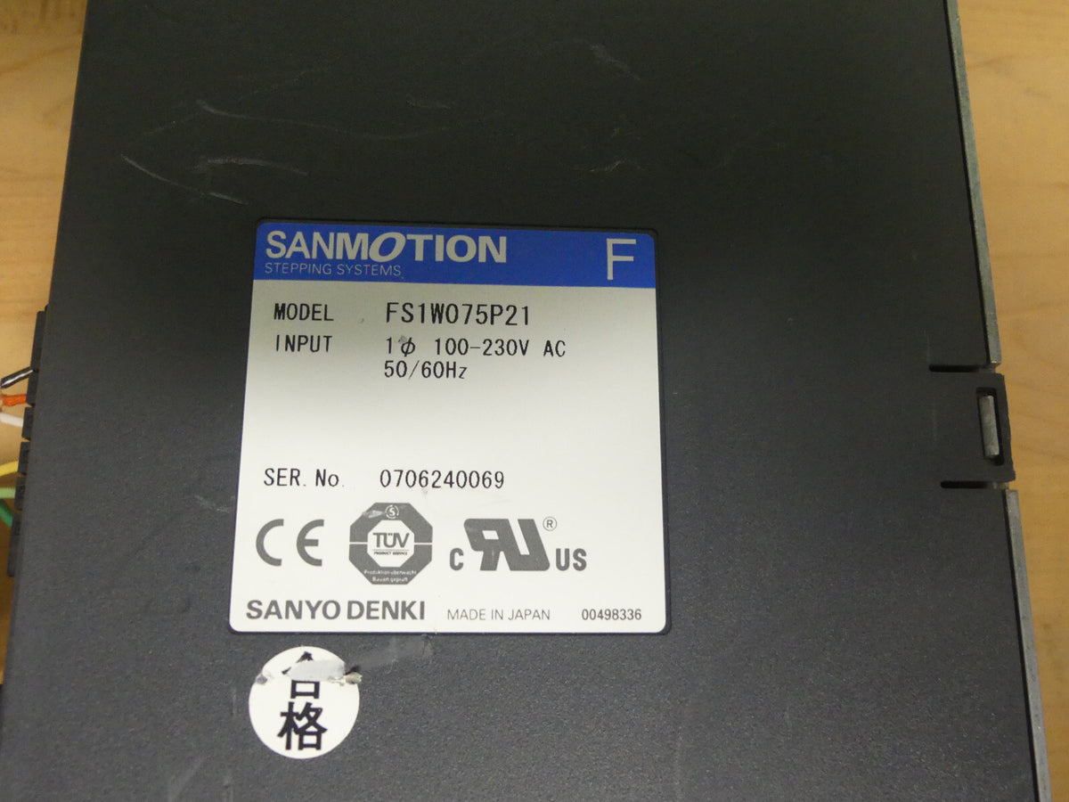 Sanyo FS1W075P21 Sanmotion Stufend System