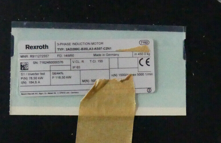 REXROTH 2AD200C-B35LA3-AS07-C2N1