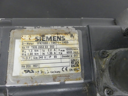 SİEMENS 1FK7033-7AK71-1HG5 SERVOMOTOR