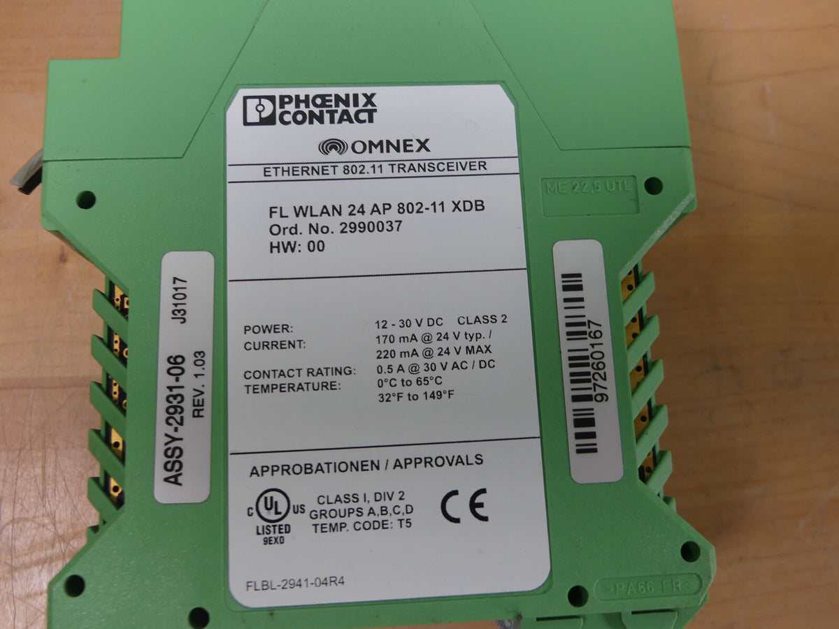 Phoenix Contact Access Point FL WLAN 24 AP 802-11 XDB  2990037