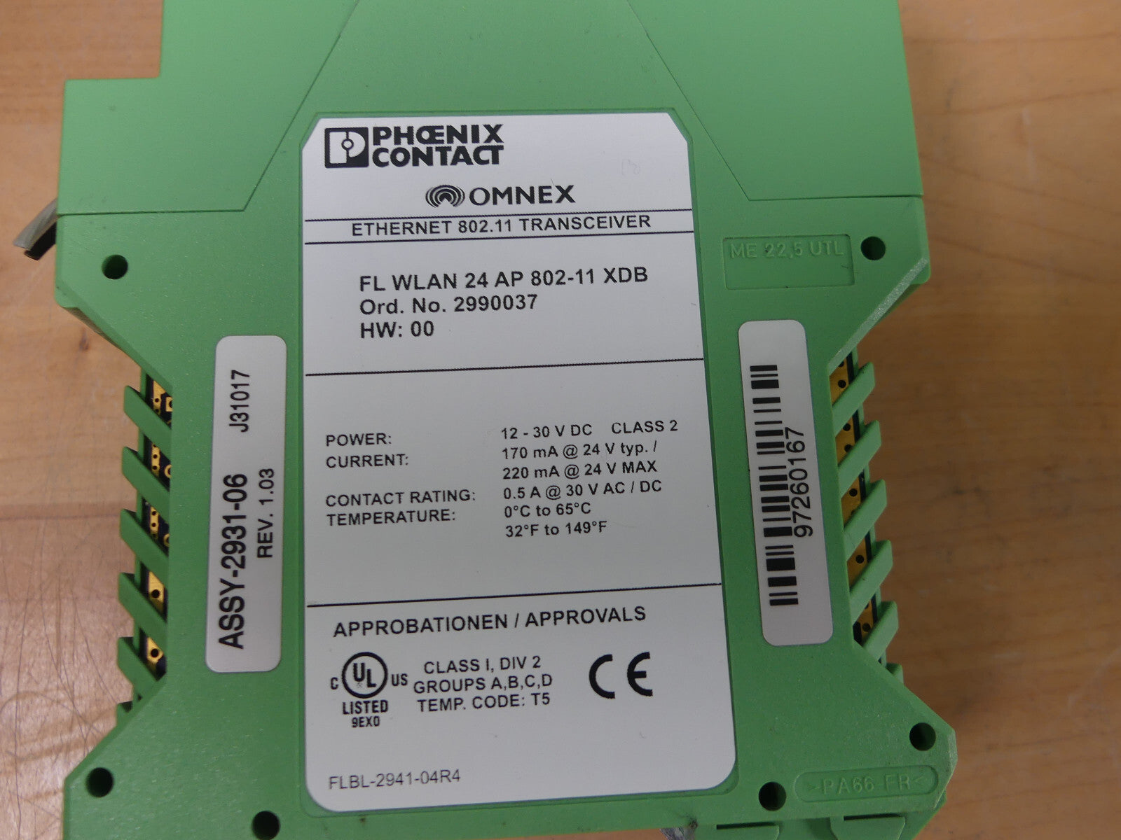 Phoenix Contact Access Point FL WLAN 24 AP 802-11 XDB  2990037