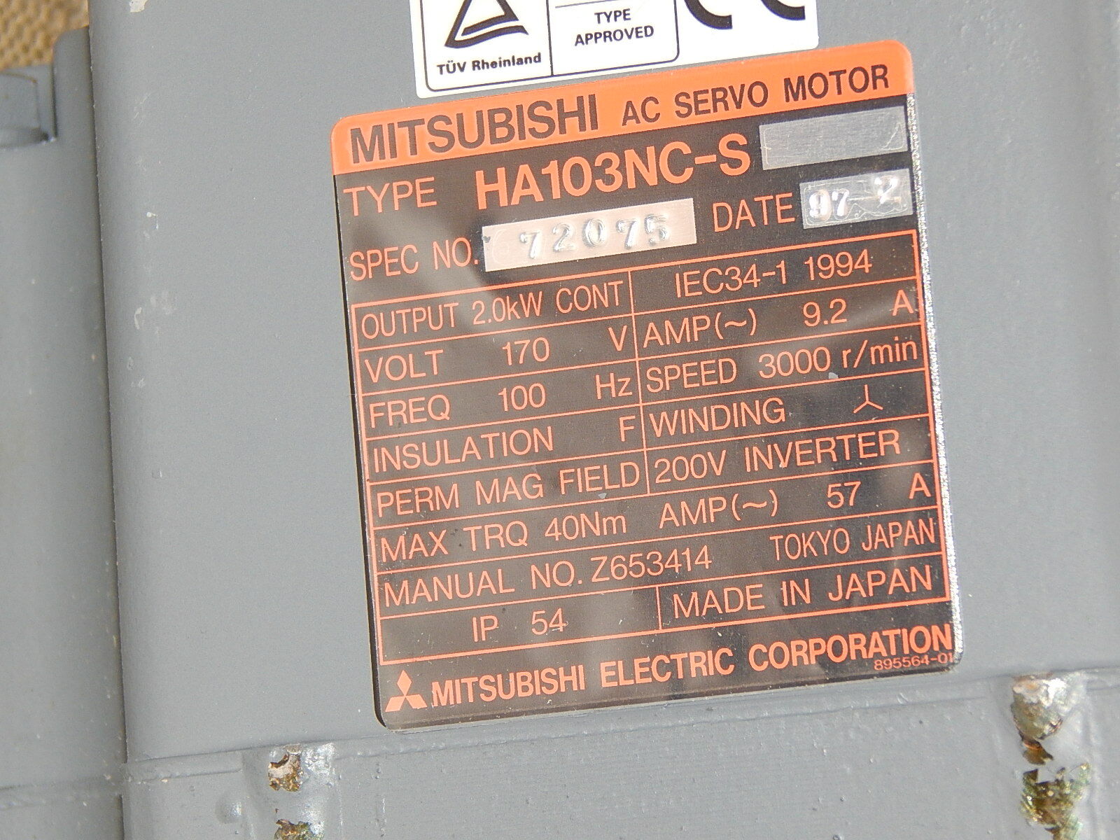  Mitsubishi HA103NC-S  DMC 170V 