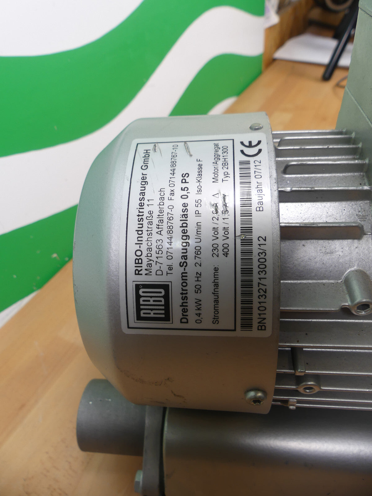 Ribo Industriestaubauger Drehstrom-Sauggebläse   Typ: 2BH1300 / BN1013271300/12