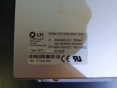 LTi DRiVES SO84.076.S030.0001.2-W 52.5KW 