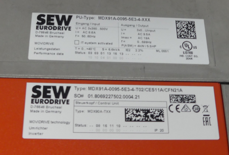 SEW MDX91A-0095-5E3-4-T02/CES11A/CFN21A