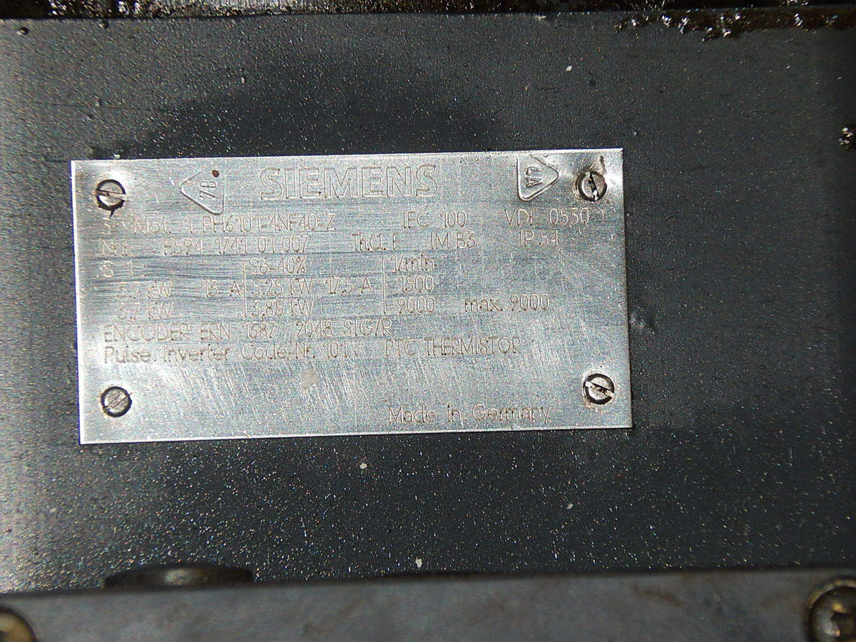  Siemens  3~Motor  1PH6101-4NF40-Z  used