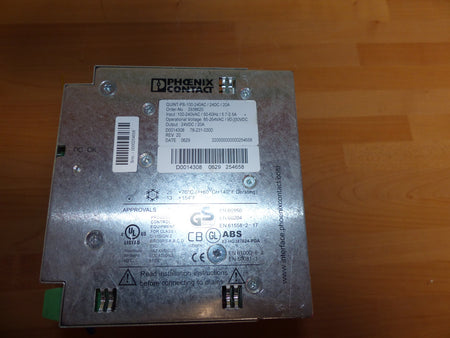 PHOENIX CONTACT QUINT-PS-100-240AC/24DC/20A POWER SUPPLY
