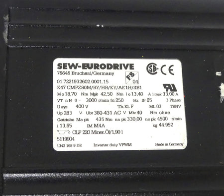SEW K47 CMPZ80M/BY/HR/KY/AK1H/SB1