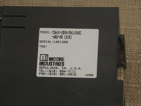  Moore Industries TDA/K-25MV/SH1/24DC-AR2-MR  Alarmmodul