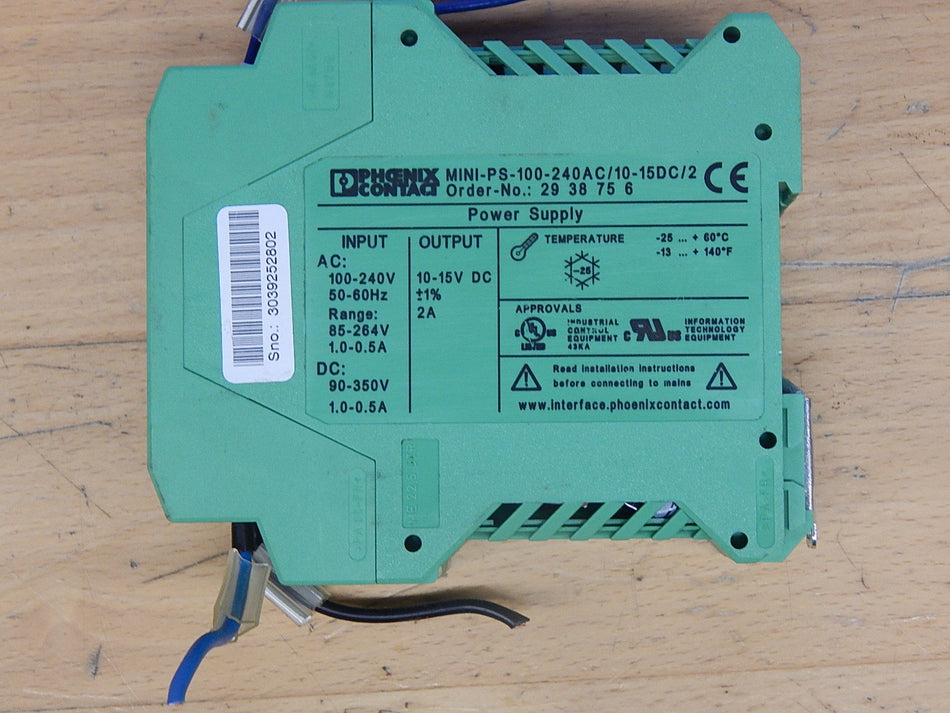 Phoenix Contact MINI-PS-100-240AC/10-15DC/2  Used
