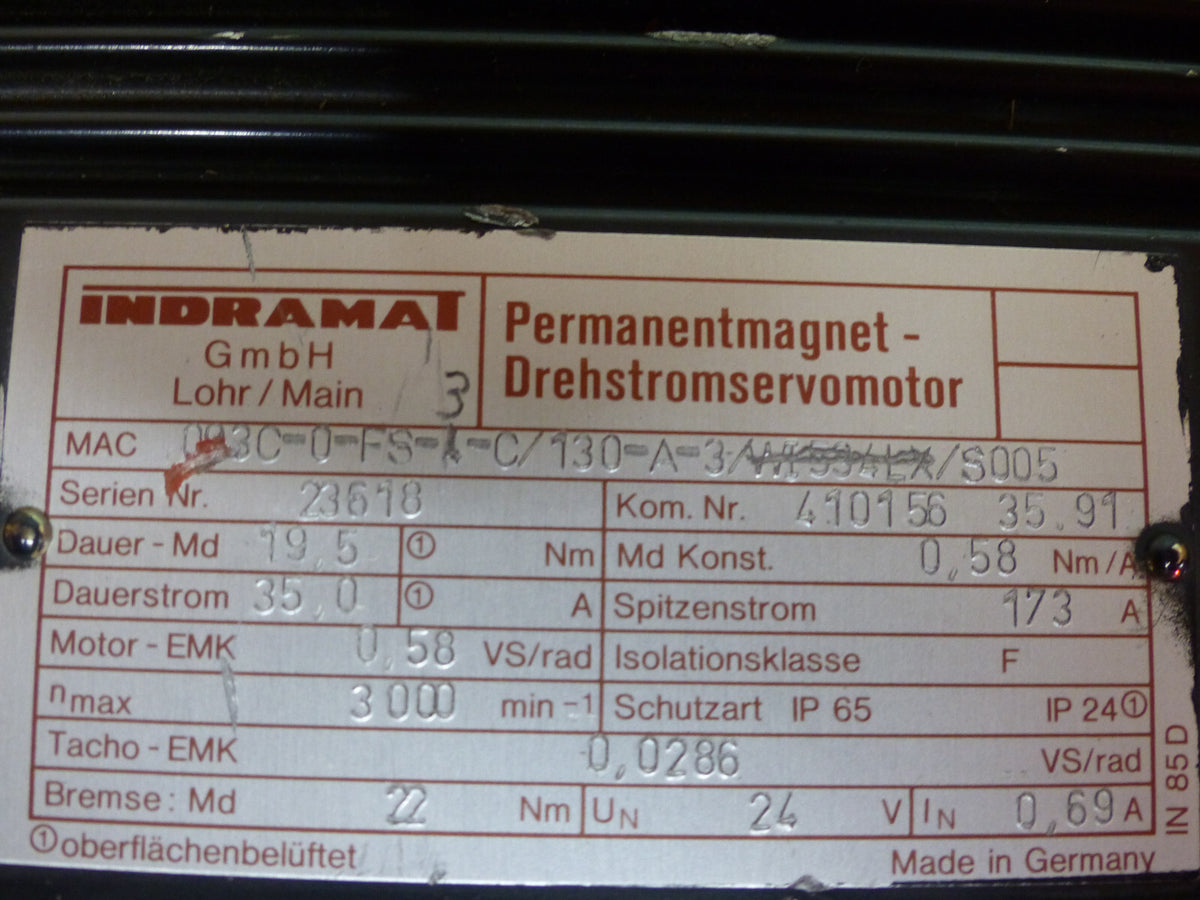 indermat mac 093c-0-fs-3-c/130-a-3/s005 used s.Bilder