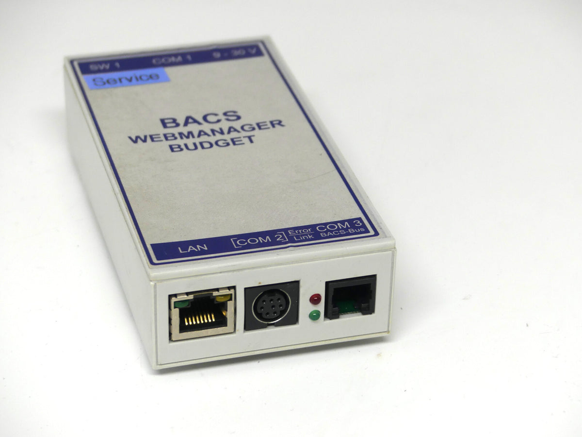 BACS WEBMANAGER BUDGET BACSKIT_B