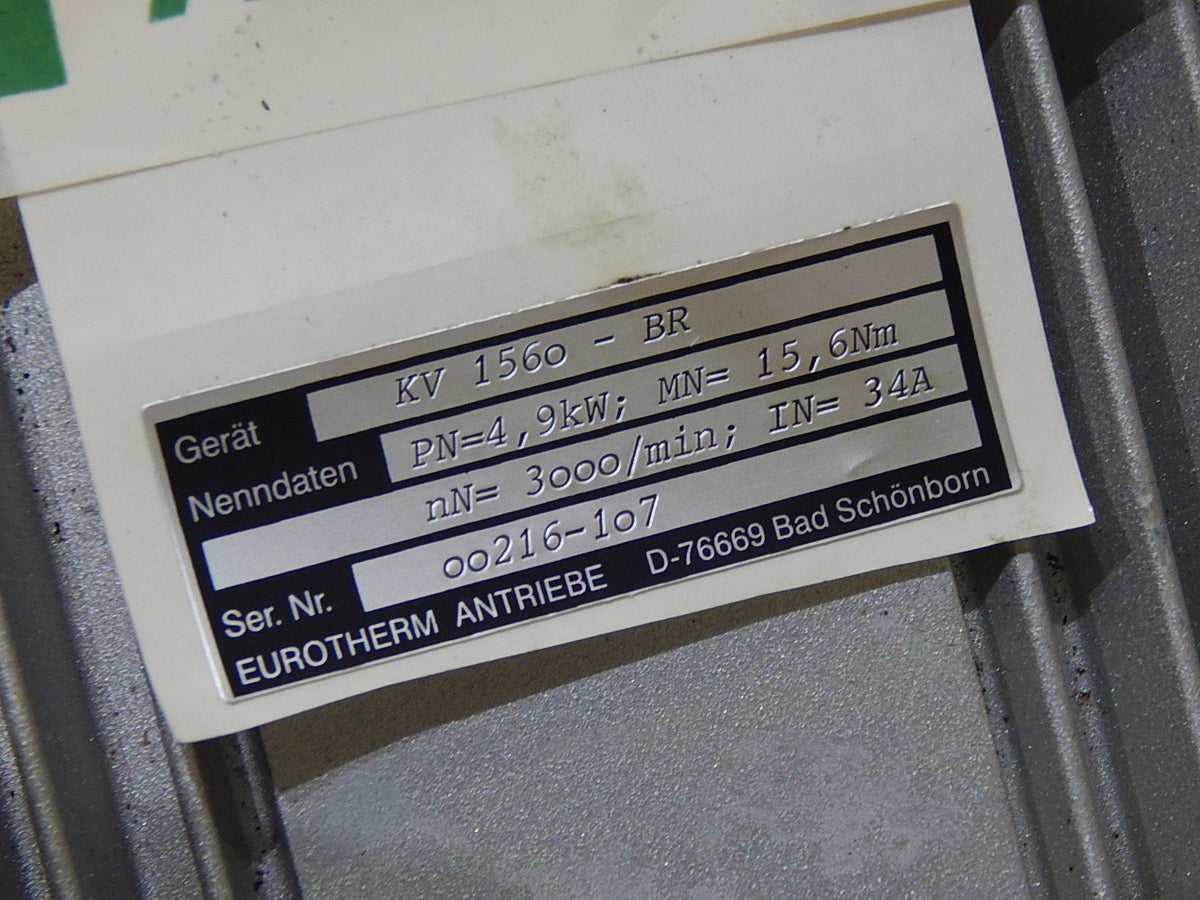 EUROTHERM ANTRIEBE  KV 1560 - BR  15,6NM  34A 3000MIN 4,9KW