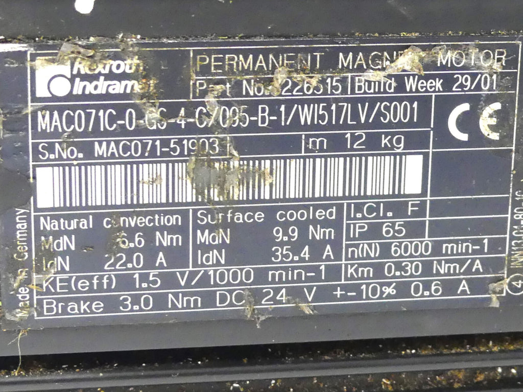 Rexroth/INDRAMAT  MAC071C-0-GS-4-C/095-B-1/WI517LV/S001