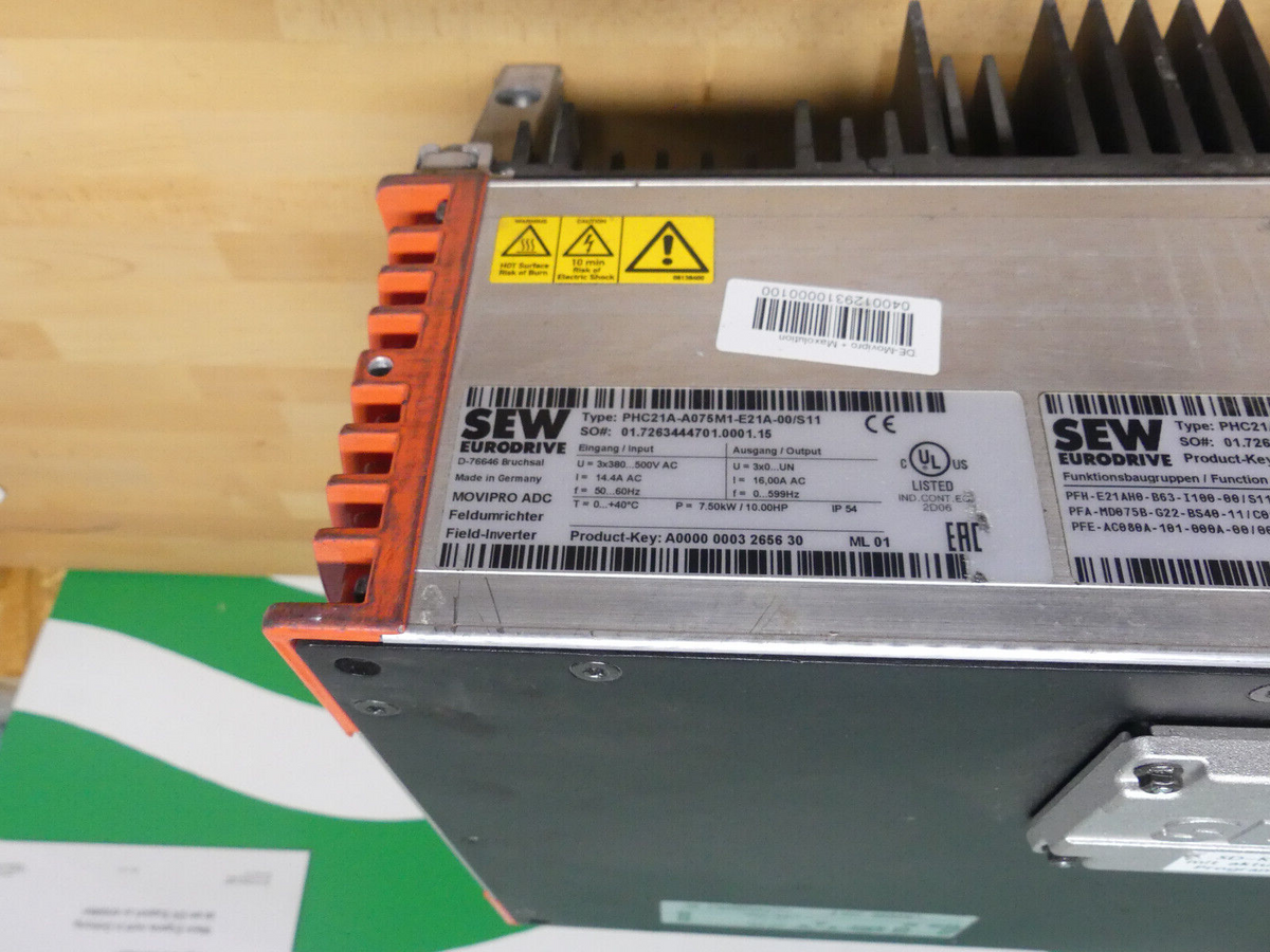 SEW Eurodrive MOVIPRO PHC21A-A075M1-E21A-00/S11 ADC Feldumrichter 7,5kW