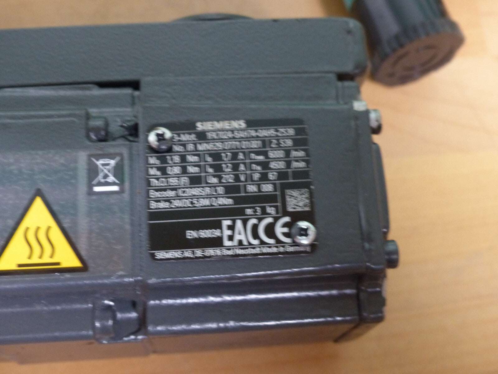 Siemens 1fk7024-5ah74-0ah5-zs39  1fk70245ah740ah5zs39 used s.Bilder