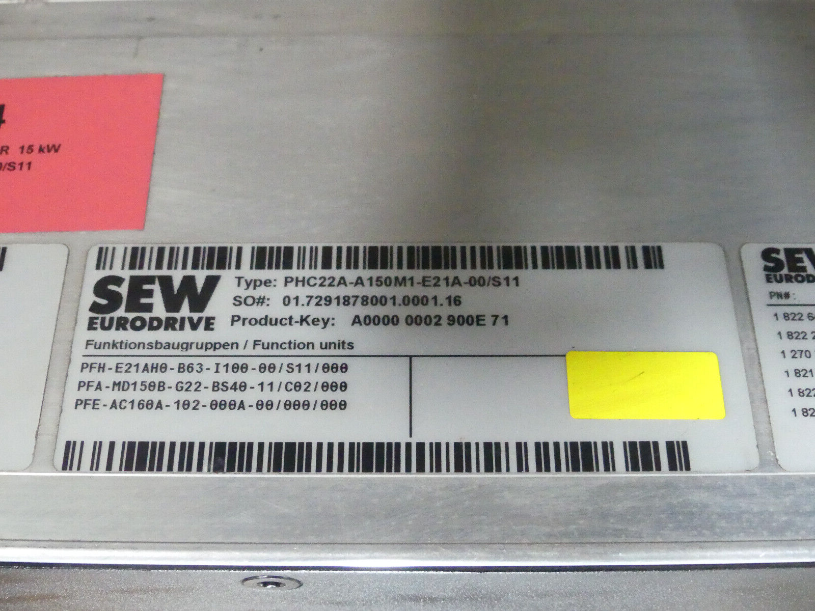 sew phc22a-a150mi-e21a-00/s11 pzm2xa-a150-d03-00