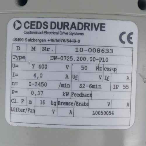 CEDS Duradrive DW-0725.200.00-P10