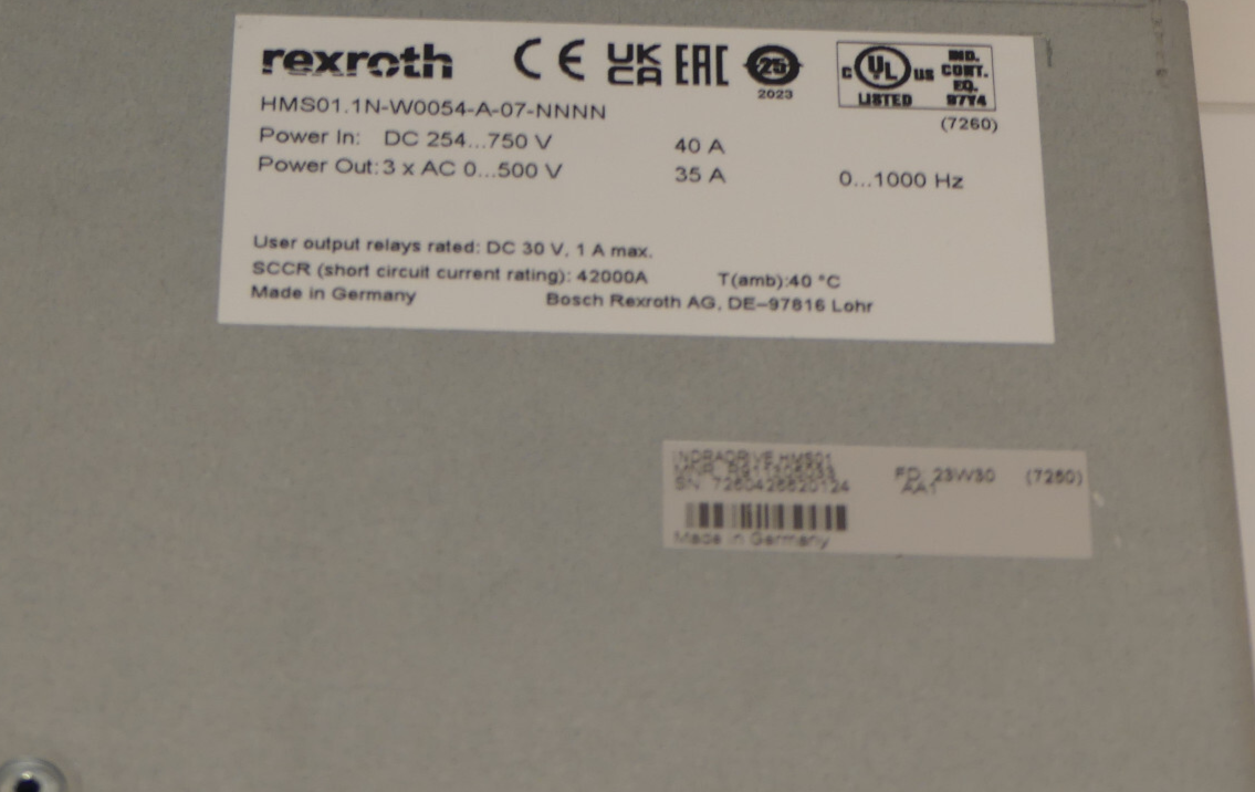 REXROTH HMS01.1N-W0054-A-07-NNNN MNR:R911305033