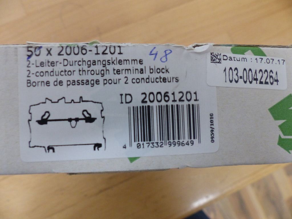 48X WAGO 2006-1201 2-LEITER-DURCHGANGSKLEMME