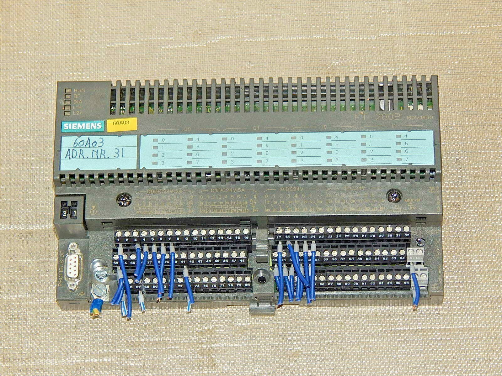 SIEMENS SIMATIC S7 6ES7 133-0BL00-0XB0 E:3 + 6ES7 193-0CB10-0XA0 E:3  used