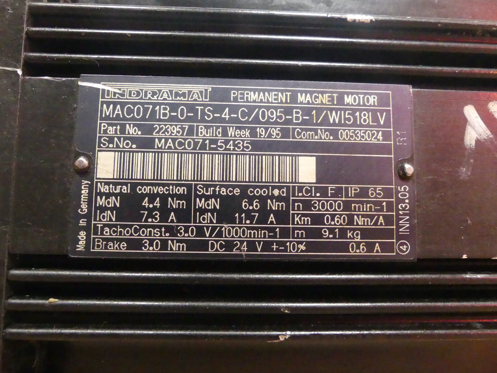 Indramat MAC071B-0-TS-4-C/095-B-1/WI518LV