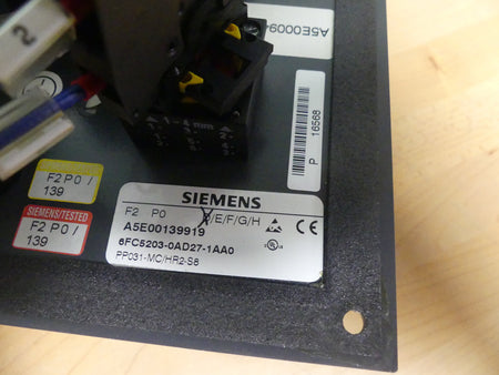 Siemens Push Button Panel 6FC5203-0AD27-1AA0   6FC5 203-0AD27-1AA0 Version: D