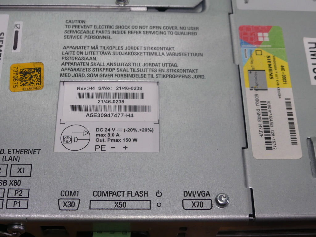 Siemens 6FC5210-0DF53-3AA0 SINUMERIK PCU 50.5-P 2.40 GHz 8 GB