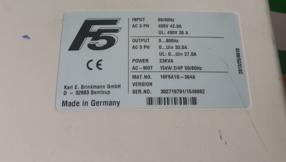 KEB 16F5A1G-364A Frequenzumrichter 15kW 2/4P 50/60Hz