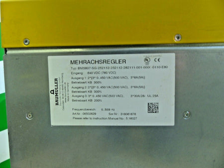 Baumüller BM5807-SG-252112-252112-282111-001-0000-0110-E80(Riss im Ecke)s.Bilder