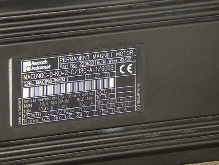 Rexroth Indramat MAC090C-0-KD-2-C/130-A-1/S003 Servomotor 