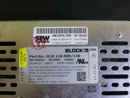 Block HLD110-500/130