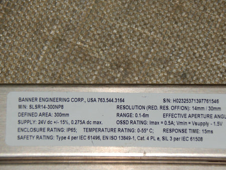 Banner SLSE14-300NP8 + SLSR14-300NP8 s.Bilder