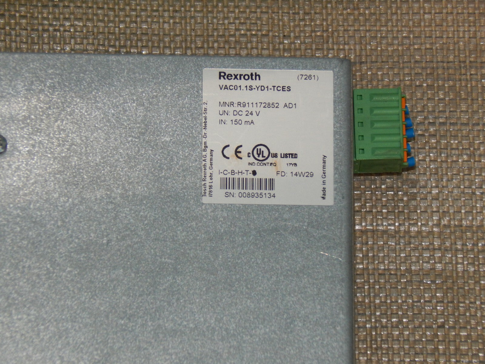 Rexroth VAC01.1S-YD1-TCES / R911172852 AD1 used