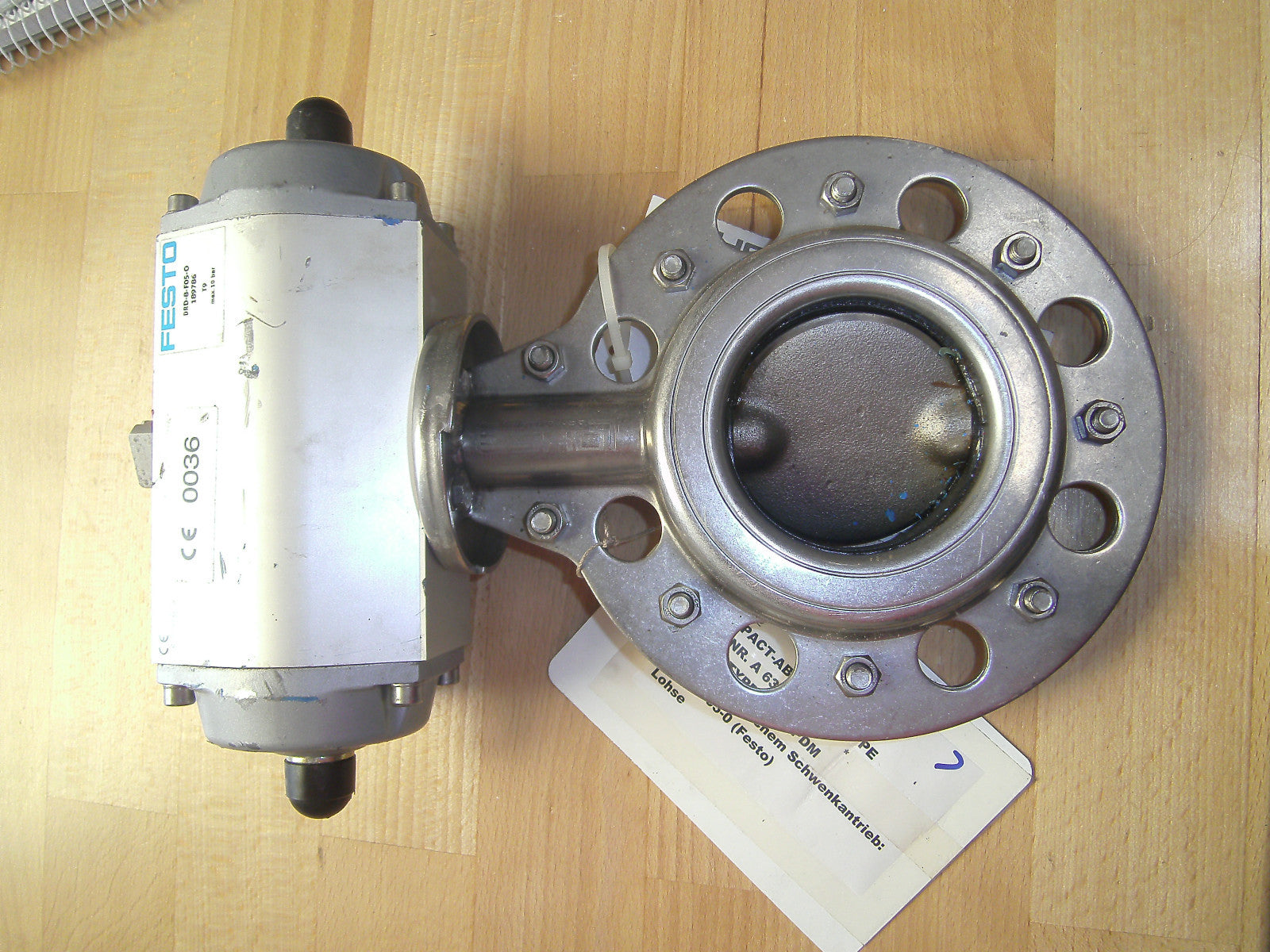 Absperrklappe Edelstahl Von Lohse DN 80 Typ.CKP EPDM mit Festo  Schwenkantrieb 