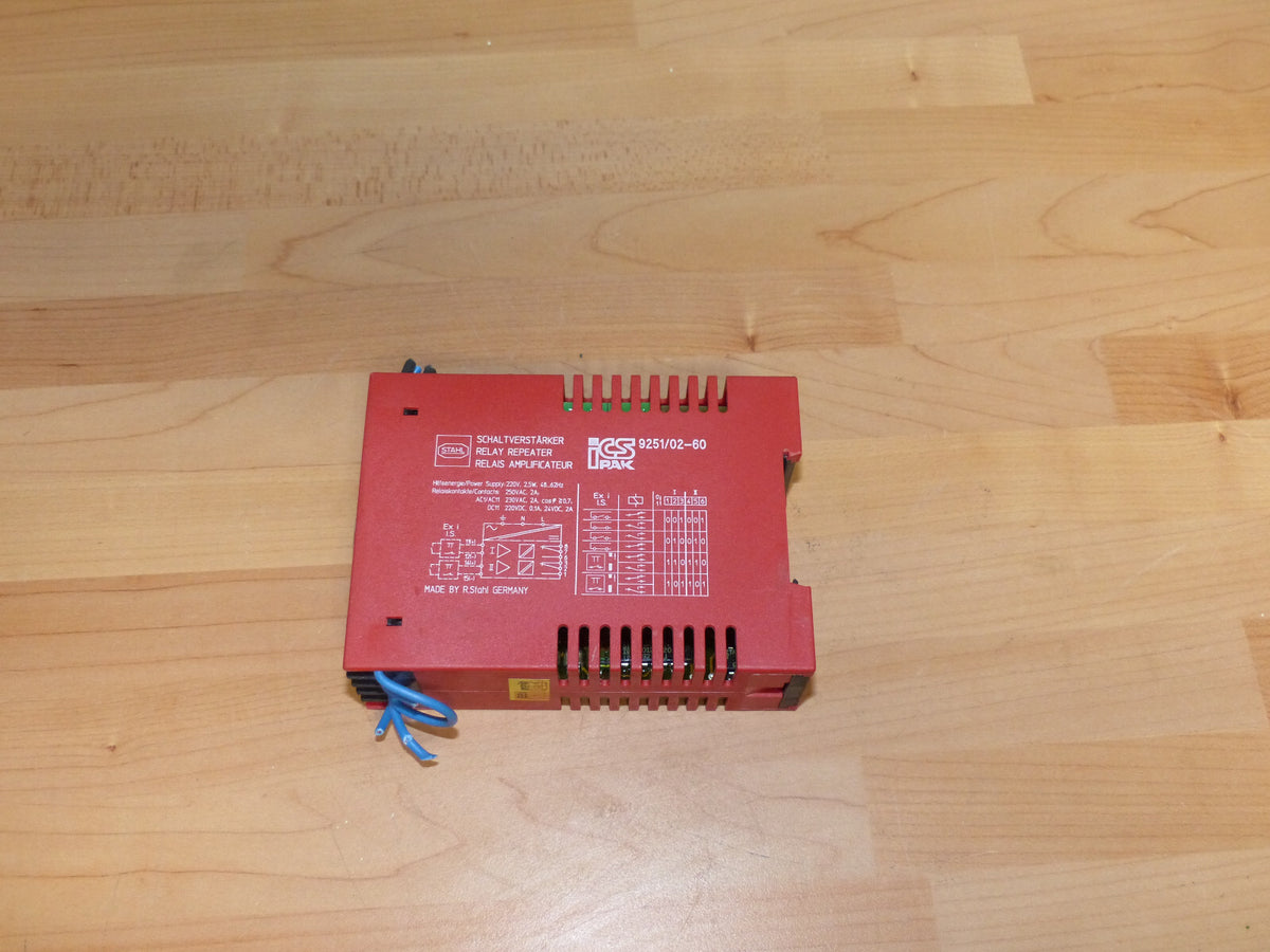 Stahl iCSPak 9251/02-60 Relay Repeater 9251/0260 used