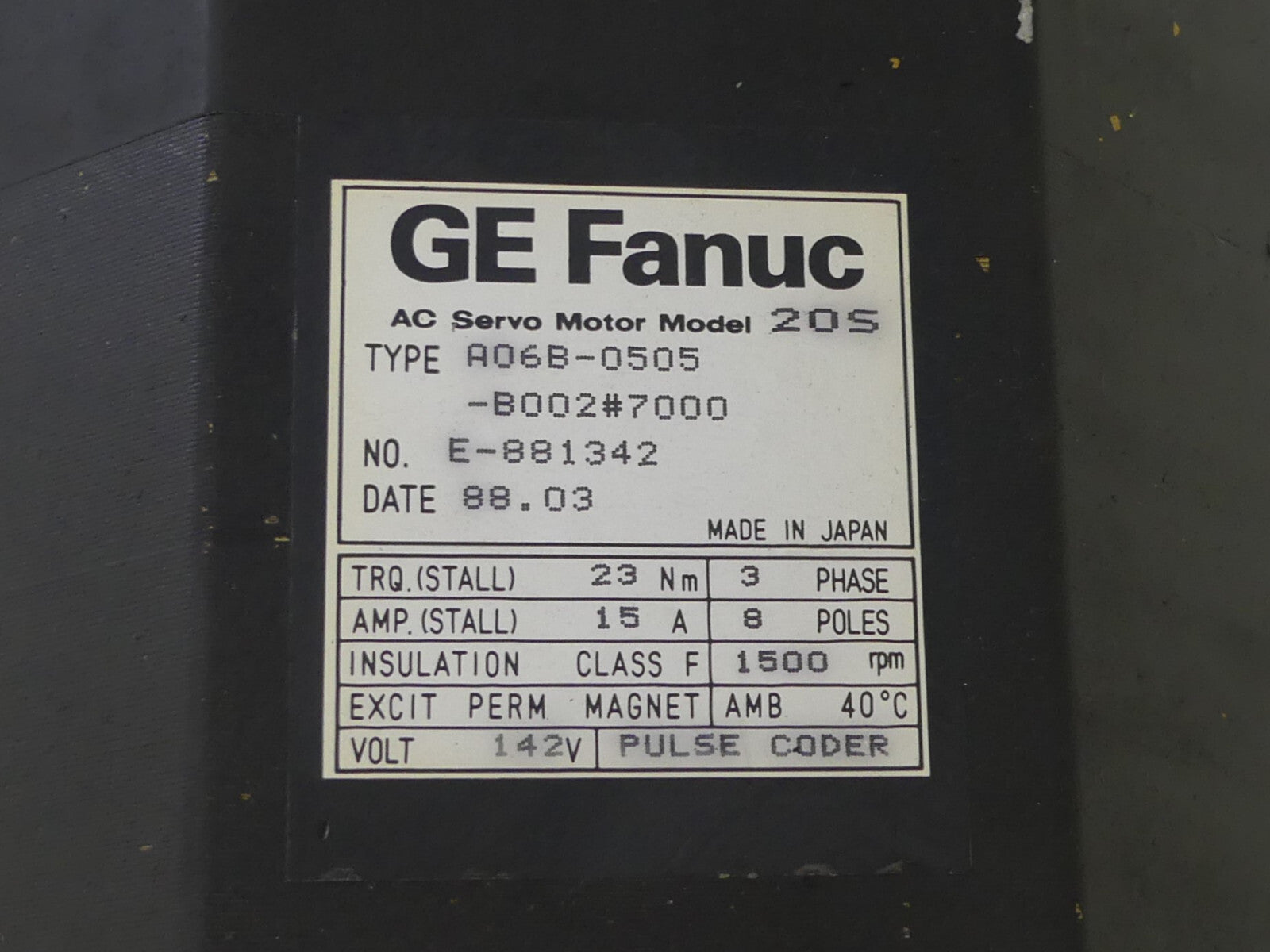 Fanuc A06B-0505-B002