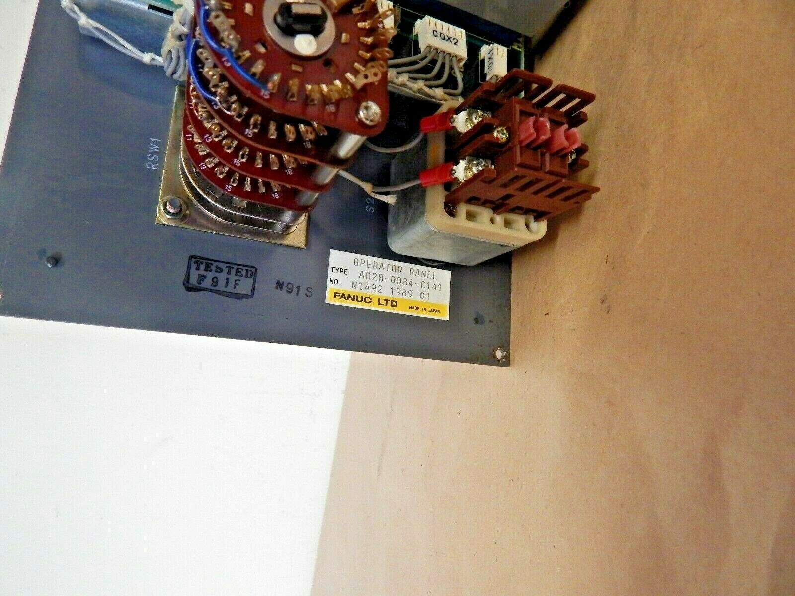 Fanuc Operators Panel, A02B-0084-C141, A16B-1310-038/0/03B, Used,  