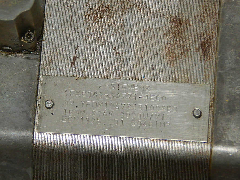 Siemens Servomotor 1FK6083-6AF71-1EG0  Used