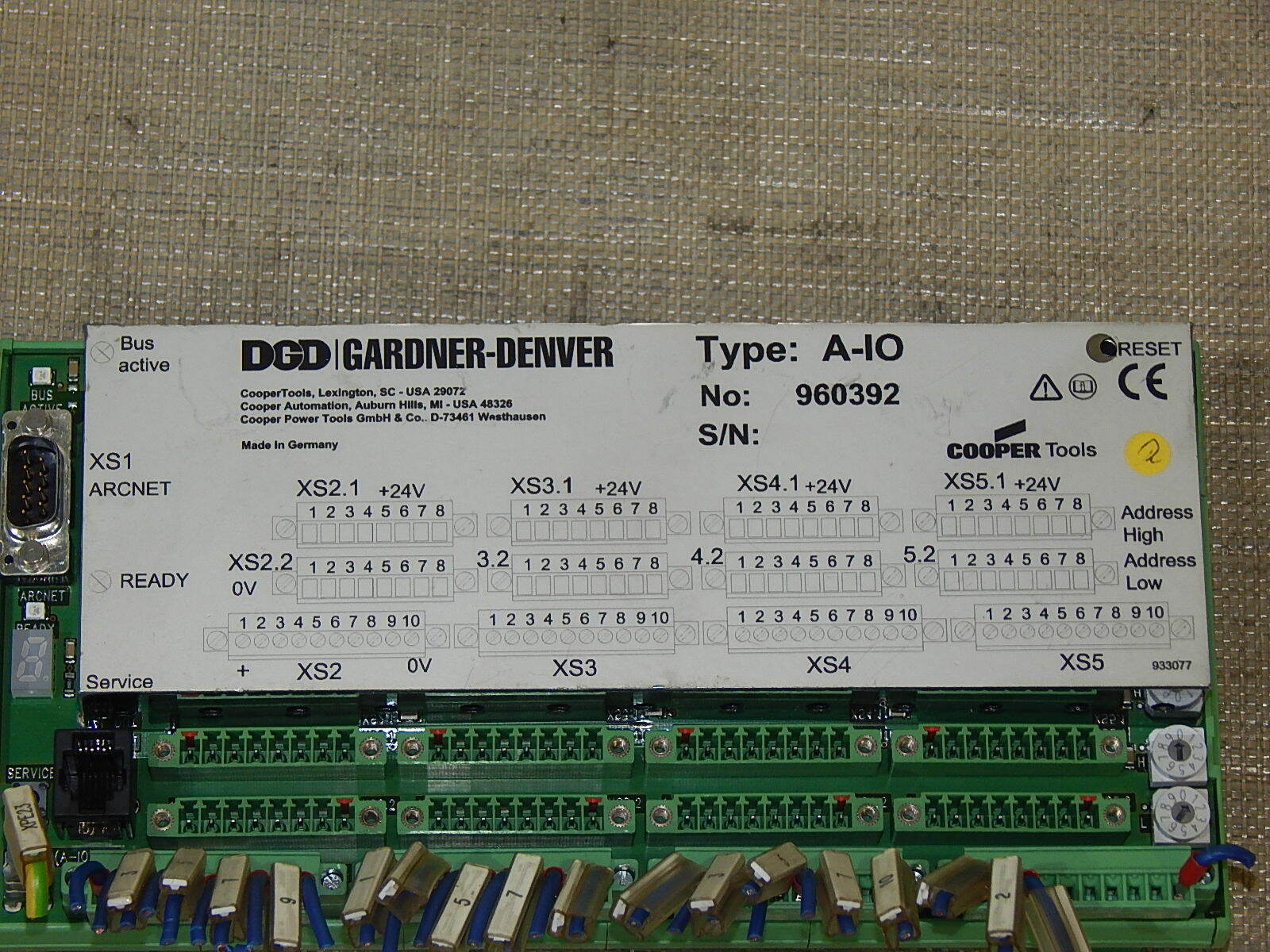  GARDNER-DENVER Bus Modul  A-IO No: 960392 used