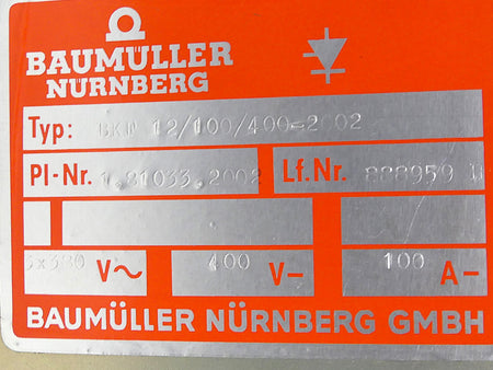 Baumüller BKF12/100/400-2002 Stromrichtergerät