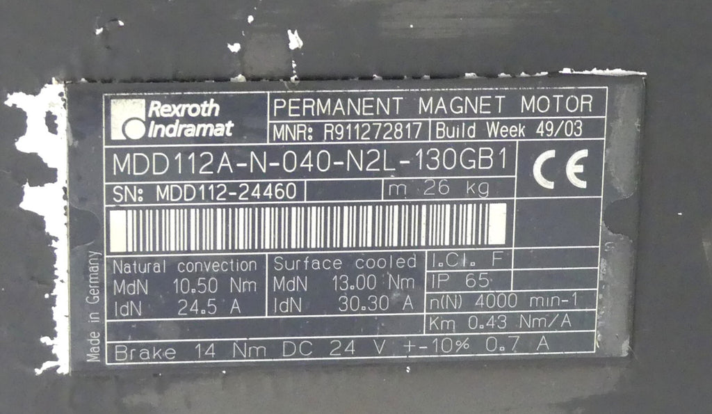 Rexroth MDD112D-N-040-N2L-130GB1