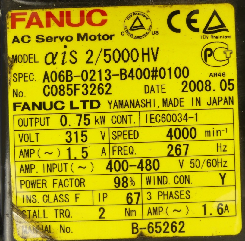 Fanuc A06B-0213-B400#0100