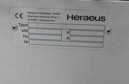 HERAEUS M 110/508   M110/508 Thermoelement 4,8 KW