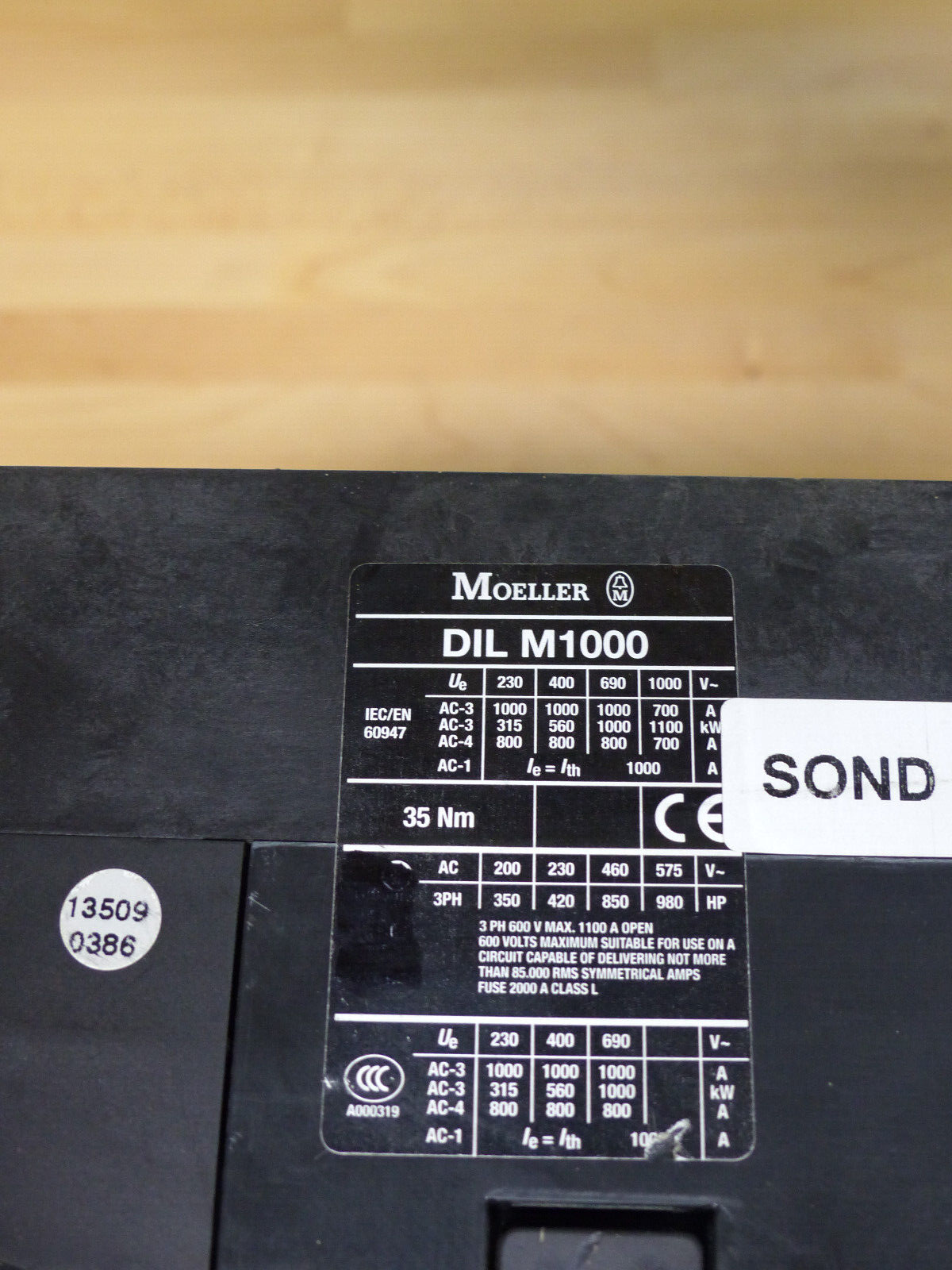 Moeller  1000 kw DIL M1000 1000s699-25 contactor Leistungsschütz schütz s.B