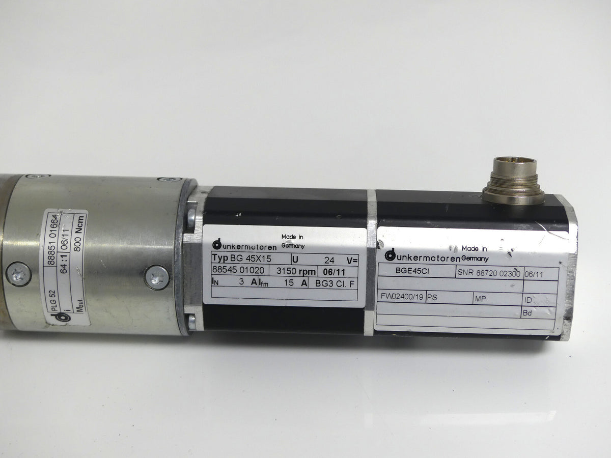 Dunkermotoren BG 45X15 + PLG 52 + BGE45CI 