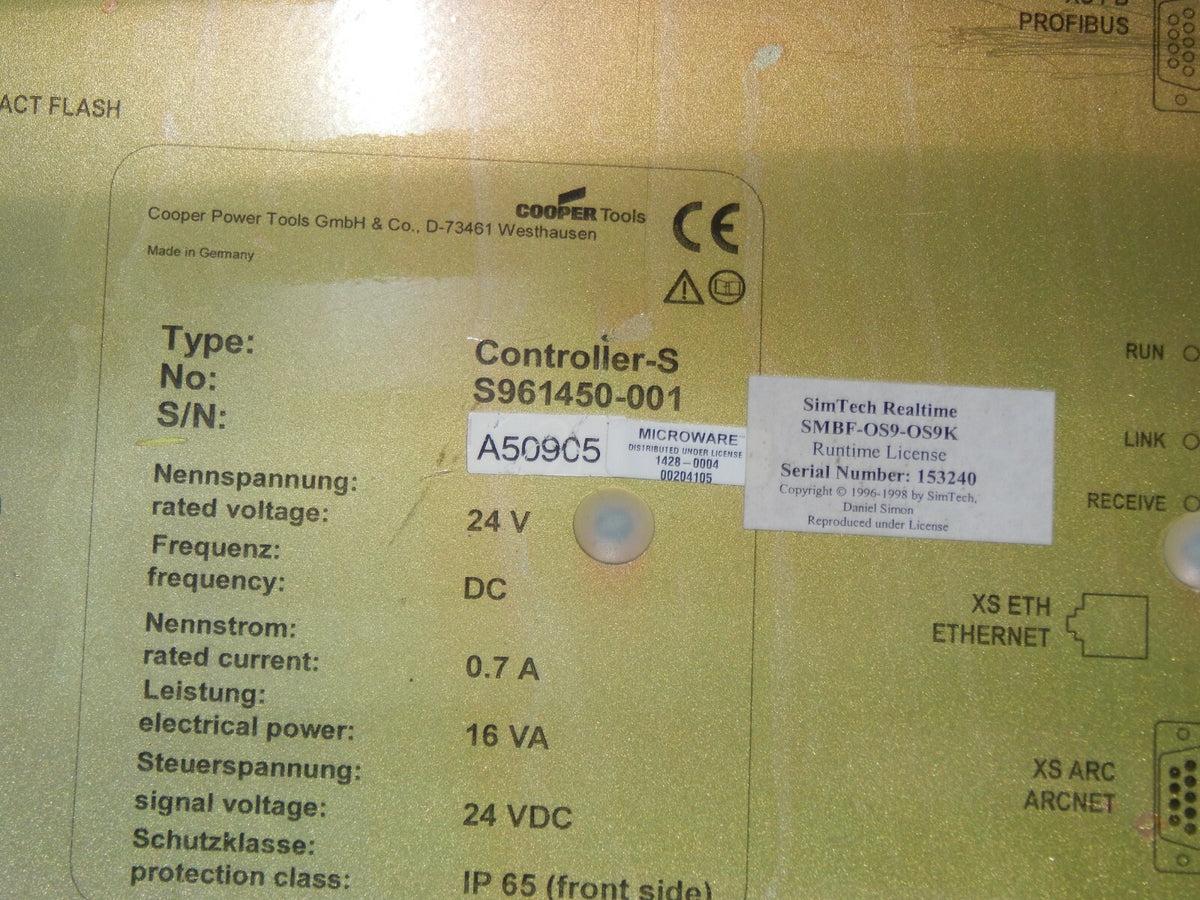 COOPER Tools Controller-S // S961450-001 Display used